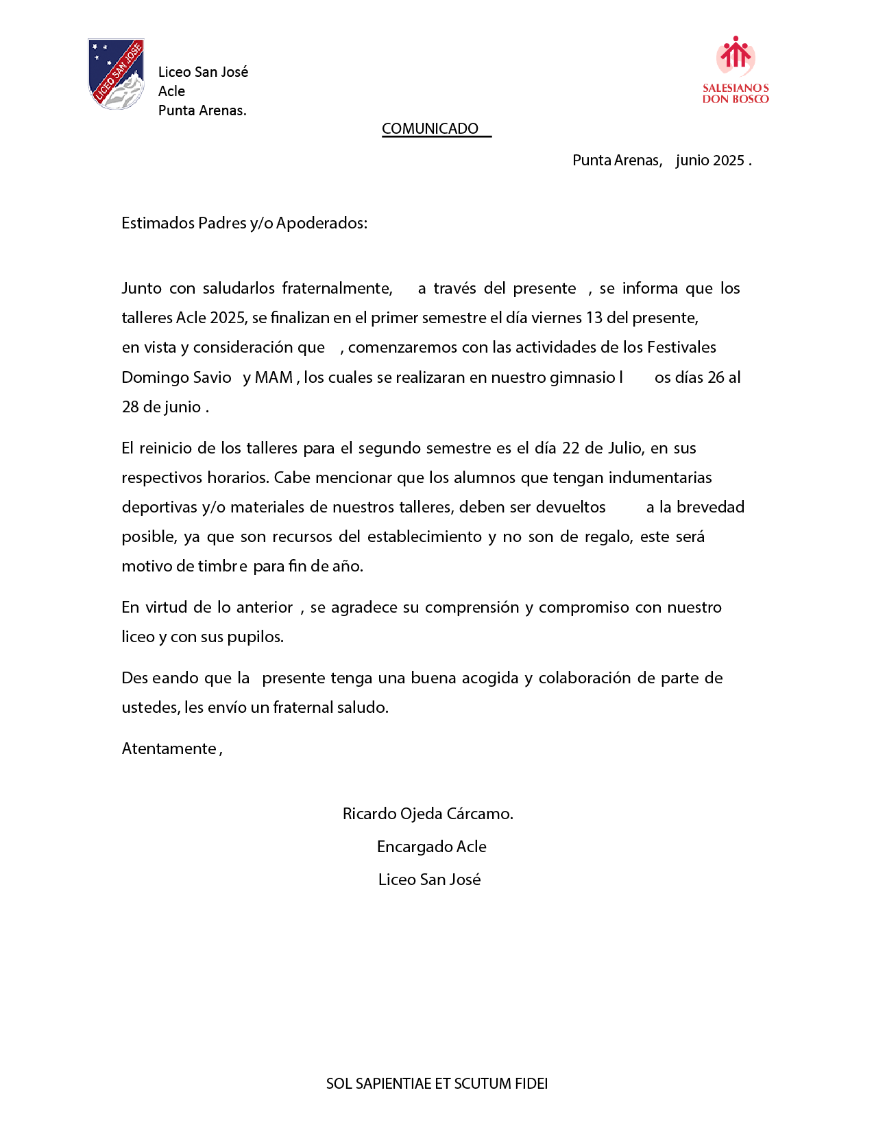 COMUNICACIÓN ACLES 2025 01