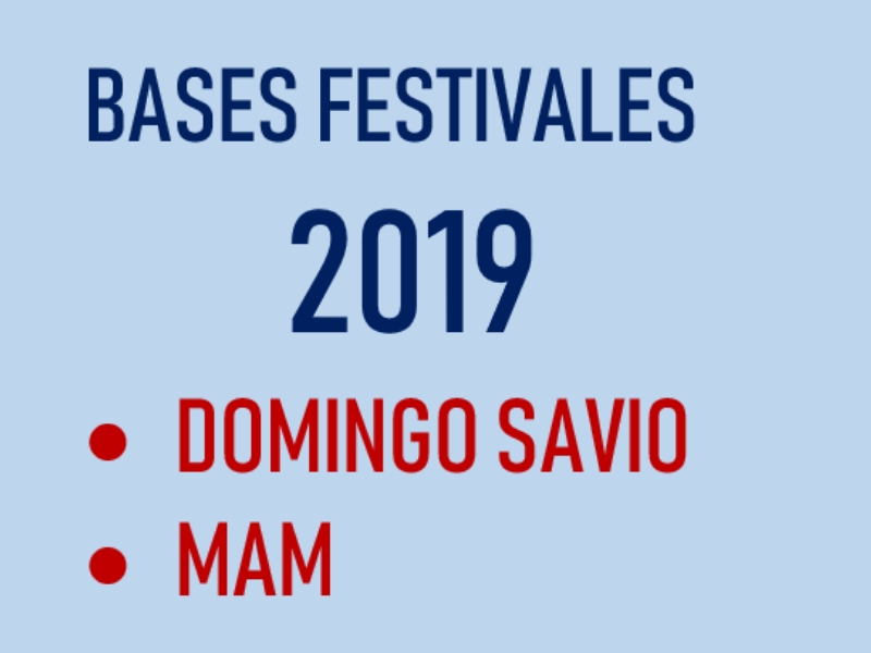 BASES FESTIVALES: DOMINGO SAVIO Y MAM 2019